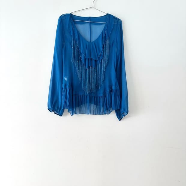 Canyon soul tassel sheer blouse