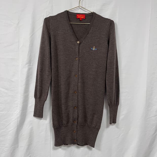 비비안웨스트우드 레드라벨 울 롱가디건