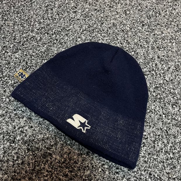 스타터 starter 빈티지 올드스쿨 노트르담 비니 네이비