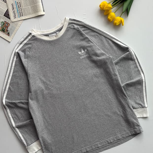 adidas 아디다스 불꽃 그레이 티셔츠