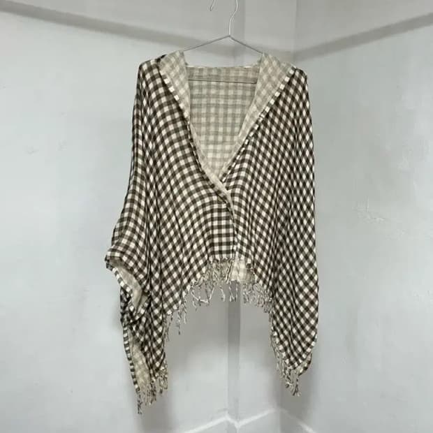 일본빈티지 카페모카 케이프 판초 모리걸 하구미 카모메산장 지구네 스즈코