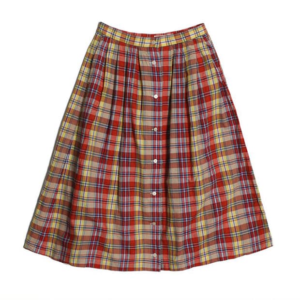 button check skirt
