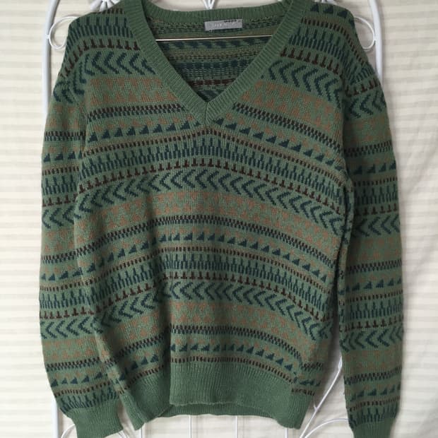 빈티지 민트 레디어 패턴 니트 y2k 스트릿 갸루 펑키 일본빈티지719 