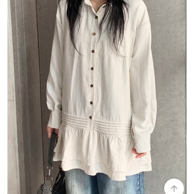 레이어드 원피스 #레이어드 #셔츠원피스 #프릴 #레이어드