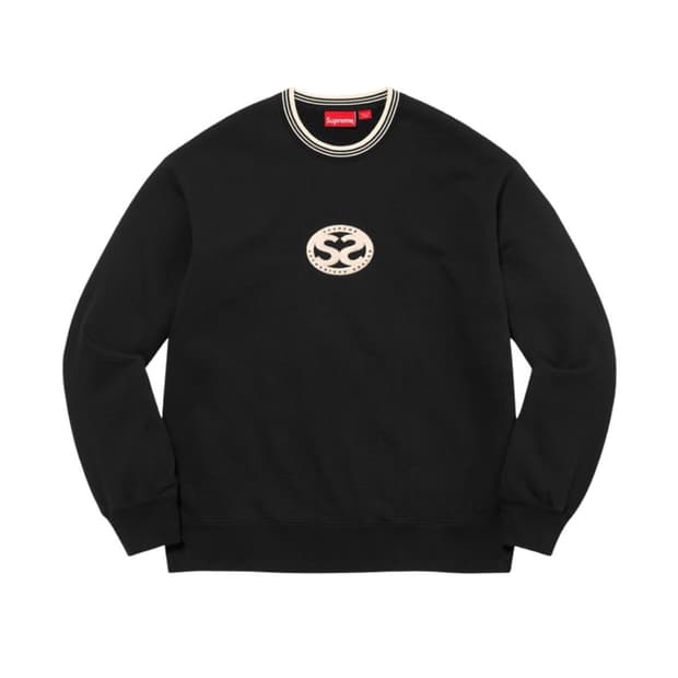 슈프림 더블 S 크루넥 블랙 - 22SS