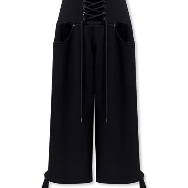 공일공사 0104 레이스업 와이드 스웻 팬츠