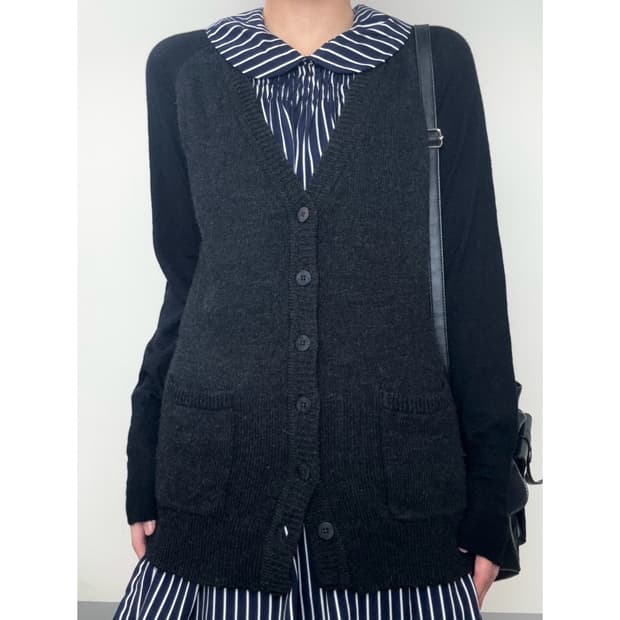 빈티지 블랙 가디건