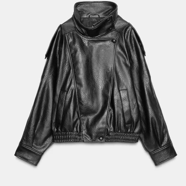 자라 페이크 레더자켓 xs