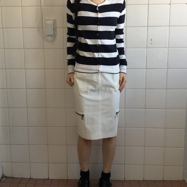 Stripe pattern cardigan