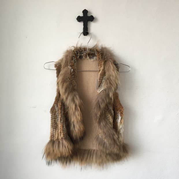 Mixed fur vest