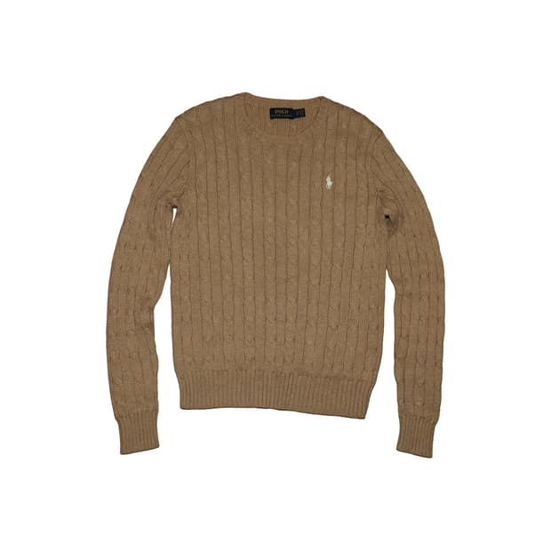 폴로 꽈배기 니트 베이지