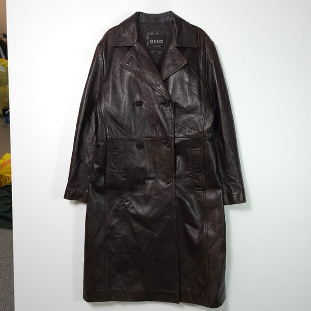DECO 빈티지 양가죽 더블 코트