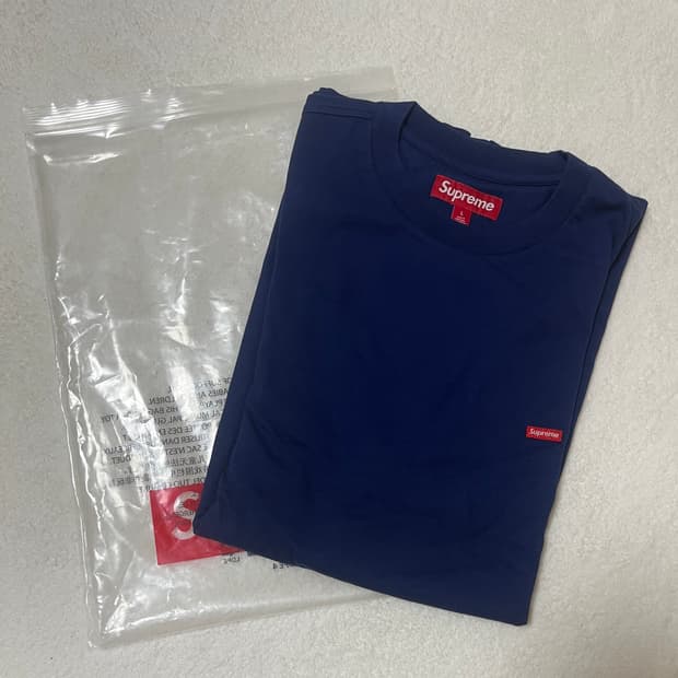 슈프림 스몰 박스 티셔츠 네이비 24FW