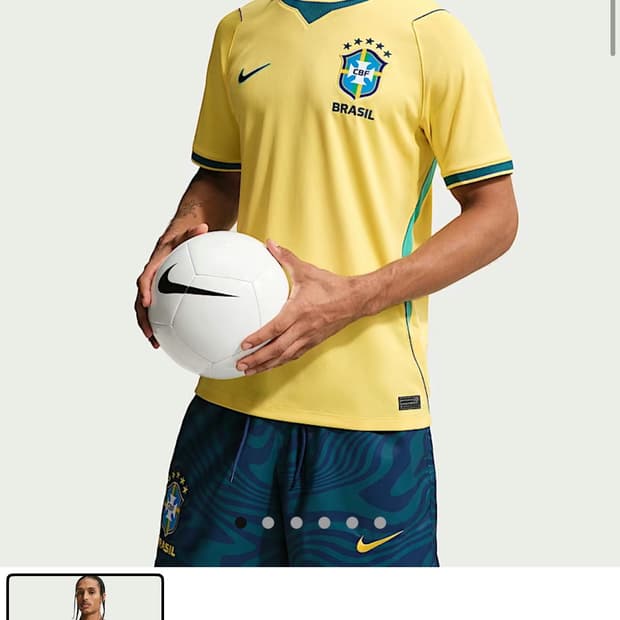나이키 브라질 2026 스타디움 홈 드라이핏 풋볼 레플리카 저지 카나리
