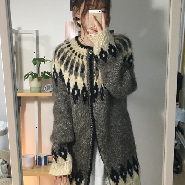 노르딕 롱 가디건