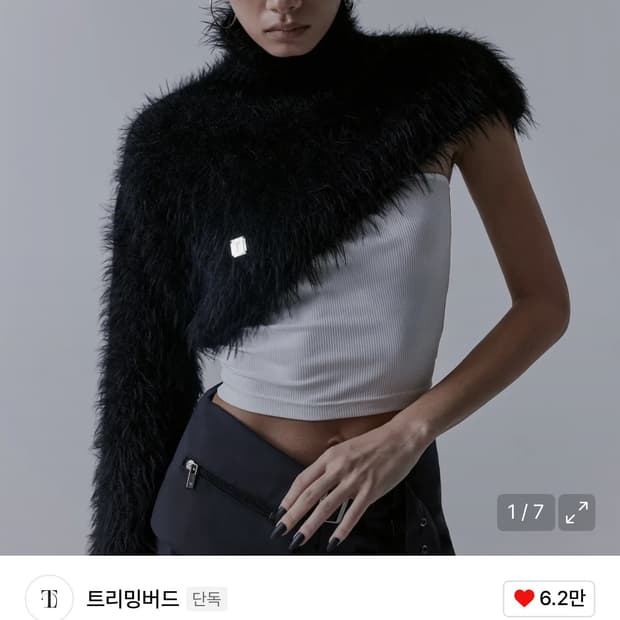 트리밍버드 Unbalance High-neck Fur Knit 