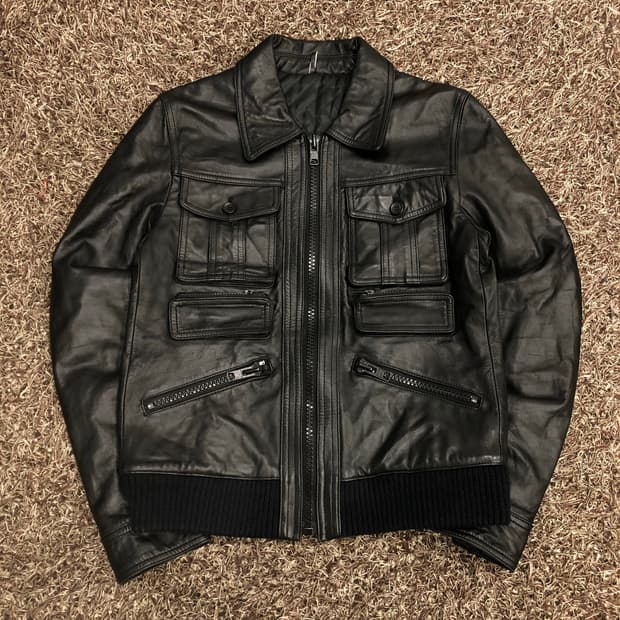 도쿄 스나이퍼 양가죽 멀티포켓 레더 가죽 자켓