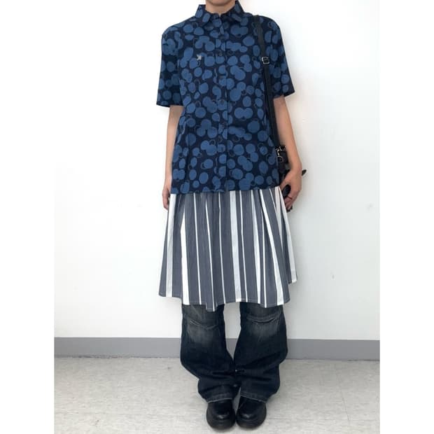 빈티지 스트라이프 스커트