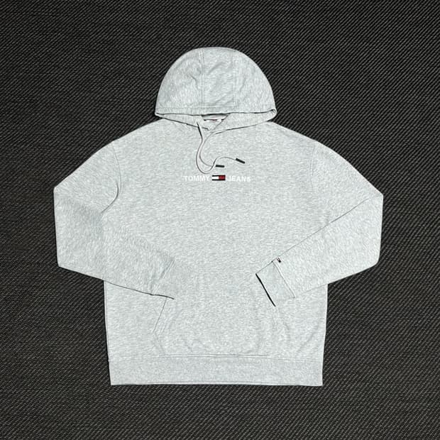 [L] Tommy 타미진스 그레이 베이직 후드티