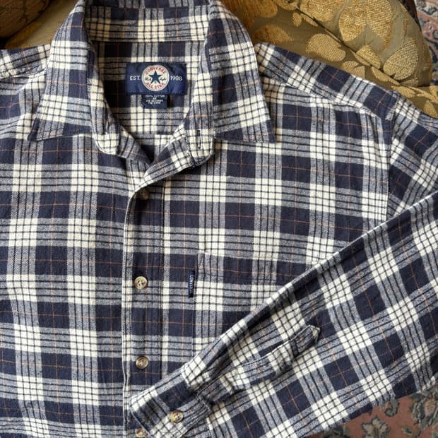 컨버스 빈티지 체크 플란넬 셔츠