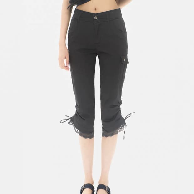 미레코 LACE CORSET CAPRI PT CHARCOAL 3