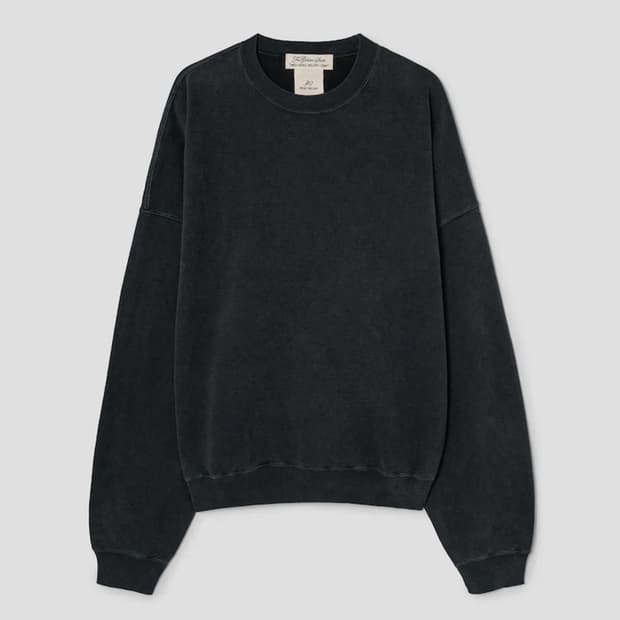 [L] 레미릴리프 Sp Fleece Big Size Crew 스웻 블랙