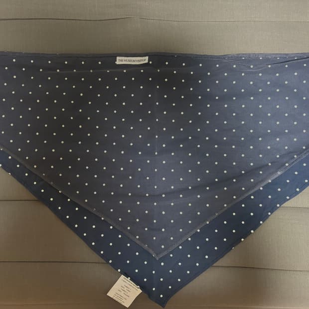 더뮤지엄비지터 도트 스카프 네이비