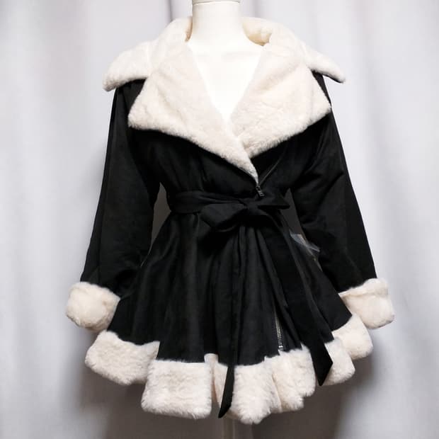 양산형지뢰계 플레어코트원피스 달천 히메 로맨틱갸루 핀터깔 캐캐체 펑크자켓