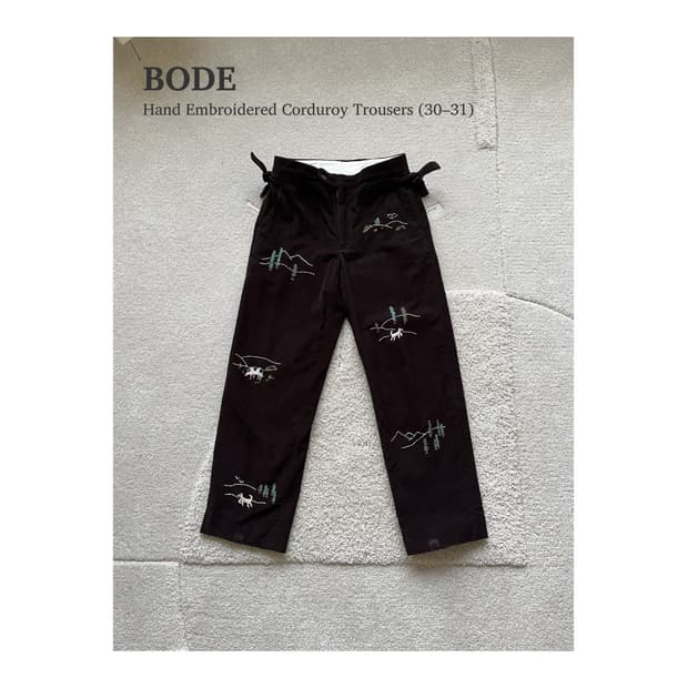 보디 자수 코듀로이 팬츠 (30-31)
