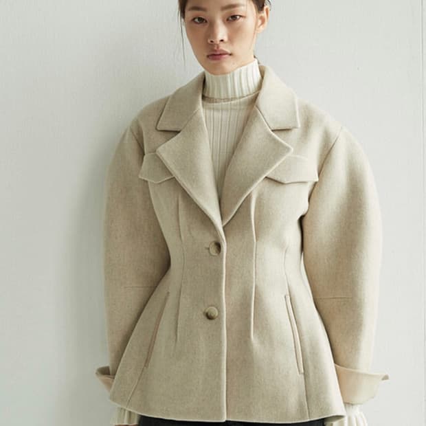 앤유 andyou 옥수 자켓 오트밀 앤유자켓 앤유코트