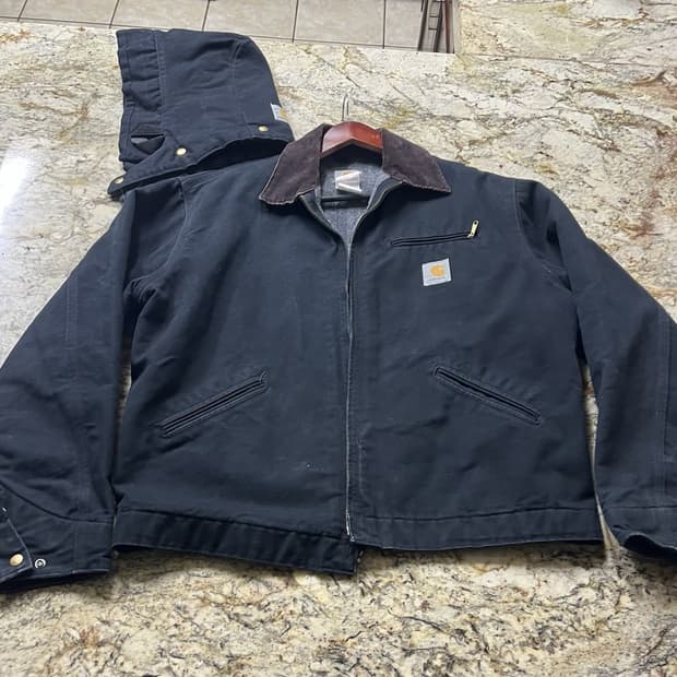 (후드포함) 칼하트 J01 디트로이트 자켓 블랙