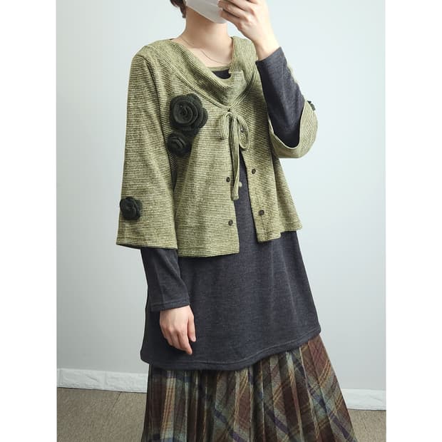 레이어드 롱 슬리브 탑