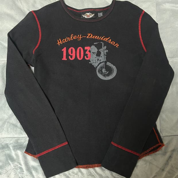 할리 데이비슨 와플 롱슬리브