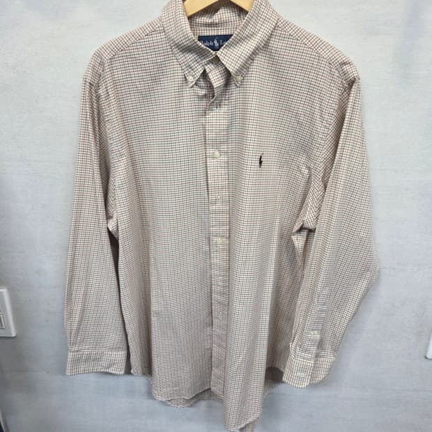 폴로랄프로렌 클래식핏 체크셔츠 긴팔 대략 L 오버핏 