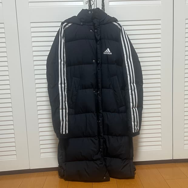 아디다스 3ST 삼선 롱패딩 M