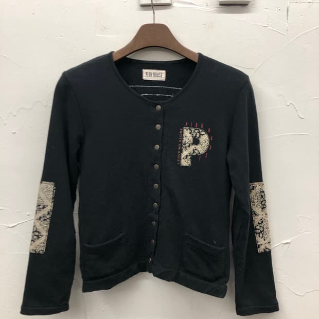 핑크하우스 스냅버튼 가디건