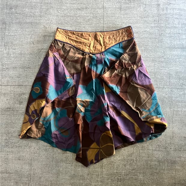 일본빈티지 2ok 하구미모리걸 아메카지할메카지 보헤미안 비대칭 미디스커트