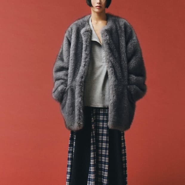 PLZPROJECT MIDDLE FUR JACKET, GRAY