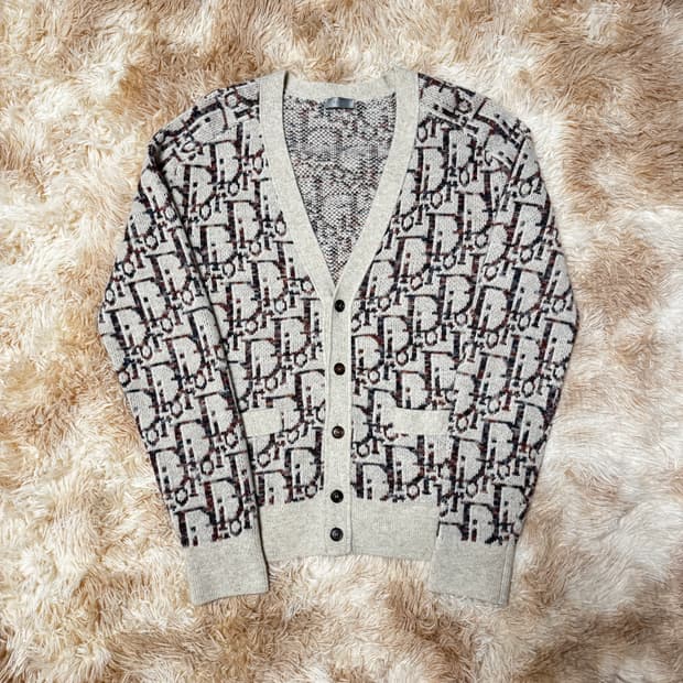 [정품 / 새상품급] 디올 오블리크 자카드 울 가디건