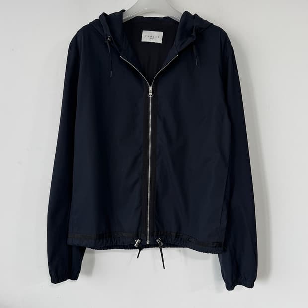 산드로옴므 컬러라인 후드 집업 자켓