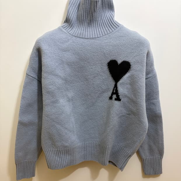 아미 정품 인타르시아 빅하트 터틀넥