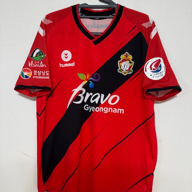 XL 험멜 경남 FC 정성준 축구 유니폼 반팔 홈