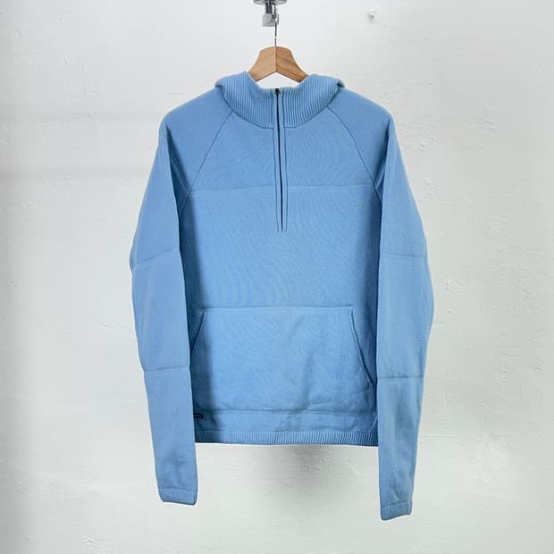 나이키 acg 스카이 블루 텍스처 램스울 오버 후드 집업 자켓
