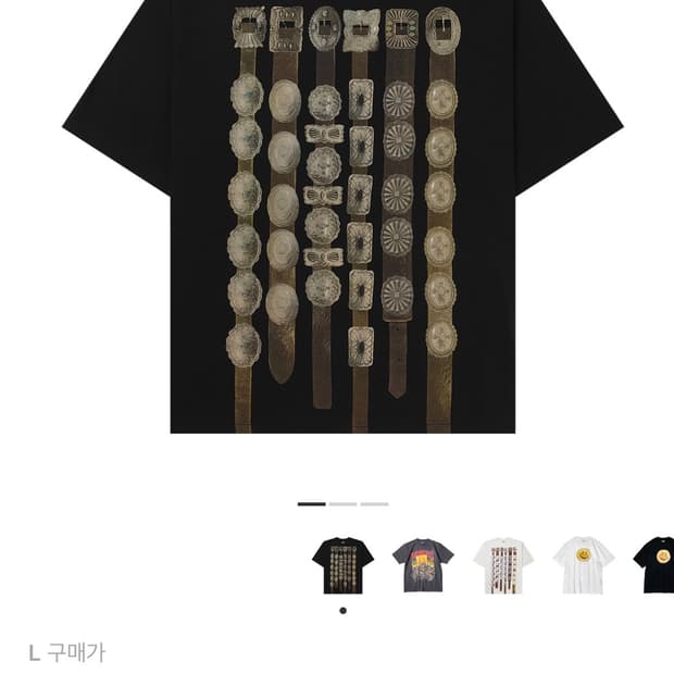 캐피탈 20 크루 티셔츠 블랙 L