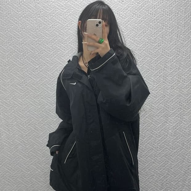 나이키 재팬 올드스쿨 오버핏 양털 돕바 점퍼 자켓 XL C08442