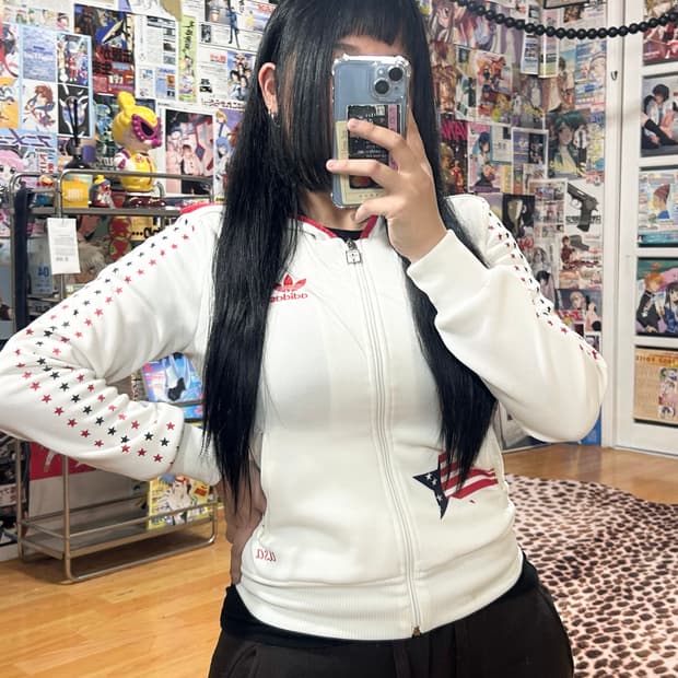 아디다스 성조기 USA 별 후드 희귀 져지 