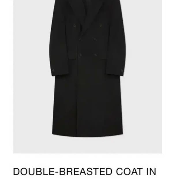 구민성 24fw 더블 브레스티드 코트 블랙 m size