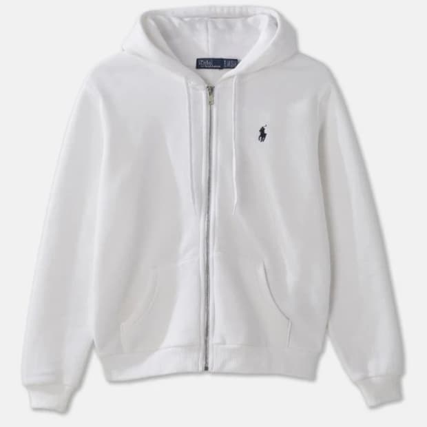 🤍[정품/미개봉]폴로 써멀 화이트 후드집업🤍