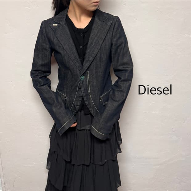 DIESEL 디젤 원버튼 데님 자켓 m