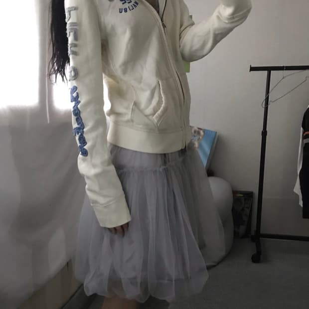 홀리스터 아이보리 후드집업